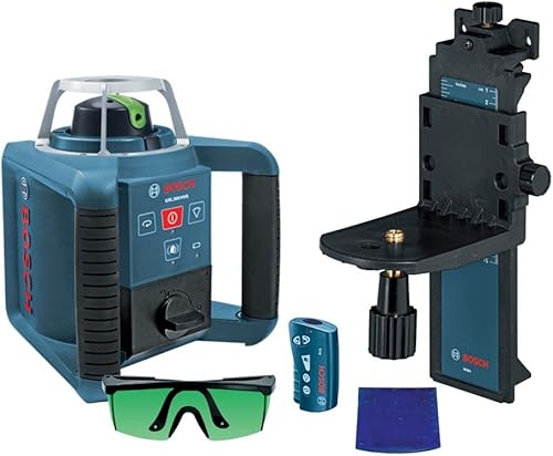 Miniatura 3 de Bosch GRL 300 HVG 1000 pies de nivel láser rotativo horizontalvertical autonivelante kit completo con vigas verdes brillantes y estuche de
