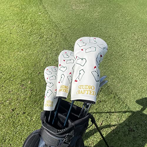 Studio Crafted Augusta Georgia Golf Driver Fairway Woods Hybrid Headcover Whte (Hybrid Cover) #TOP5