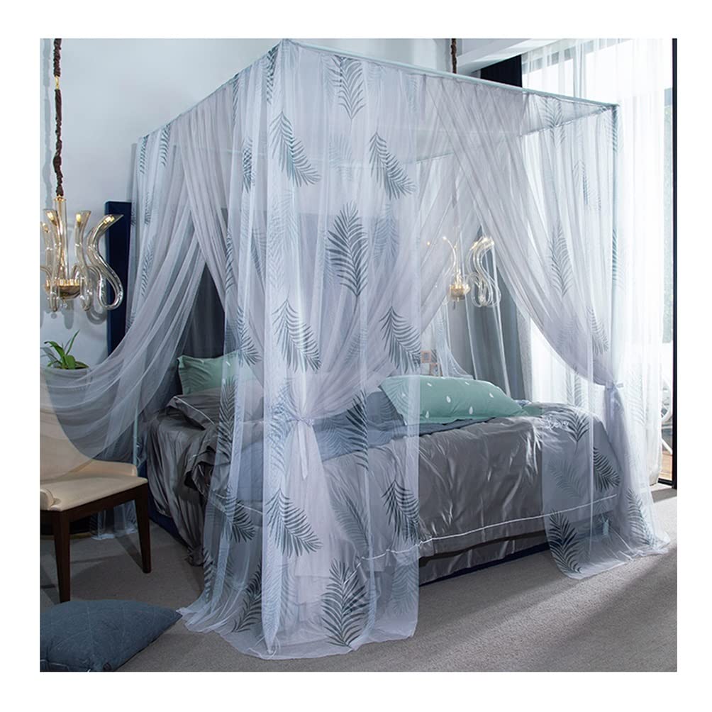 Moustiquaire de lit 200x220 contre les moustiques avec rideau romantique occultant