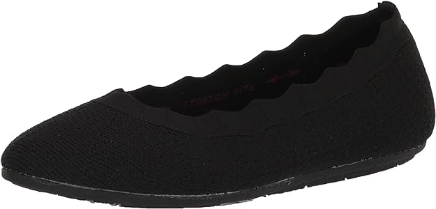 Skechers Cleo 2.0 - Love Spell Scalloped Knit Skimmer Flats with Air-Cooled Memory Foam Mocasín planoMujer
