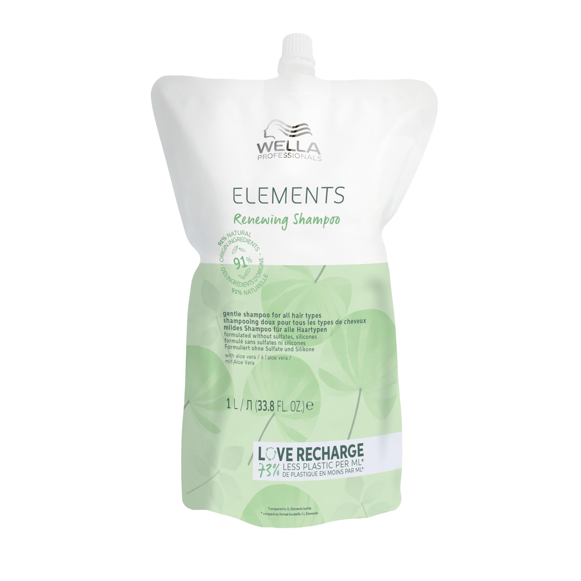Wella Professionals Elements Renewing Shampoo – sulfat- & silikonfreie Pflege für empfindliche & juckende Kopfhaut – mit Aloe Vera & Vitamin E – beruhigend & feuchtigkeitsspendend