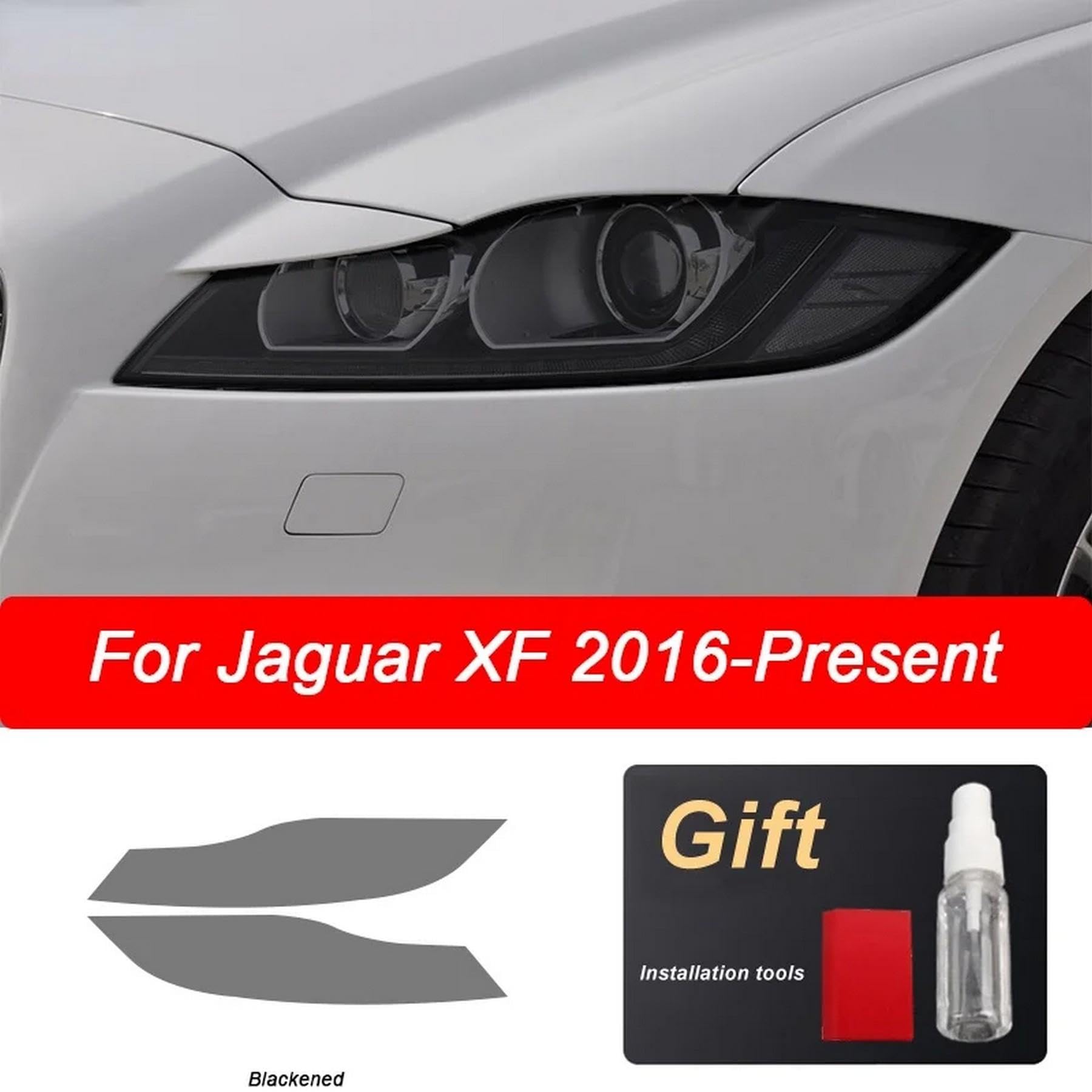 ChrOx Auto Fari Pellicola Protettiva Protezione Vinile Trasparente Nero TPU Adesivo, per Jaguar XF X260 2016-presente