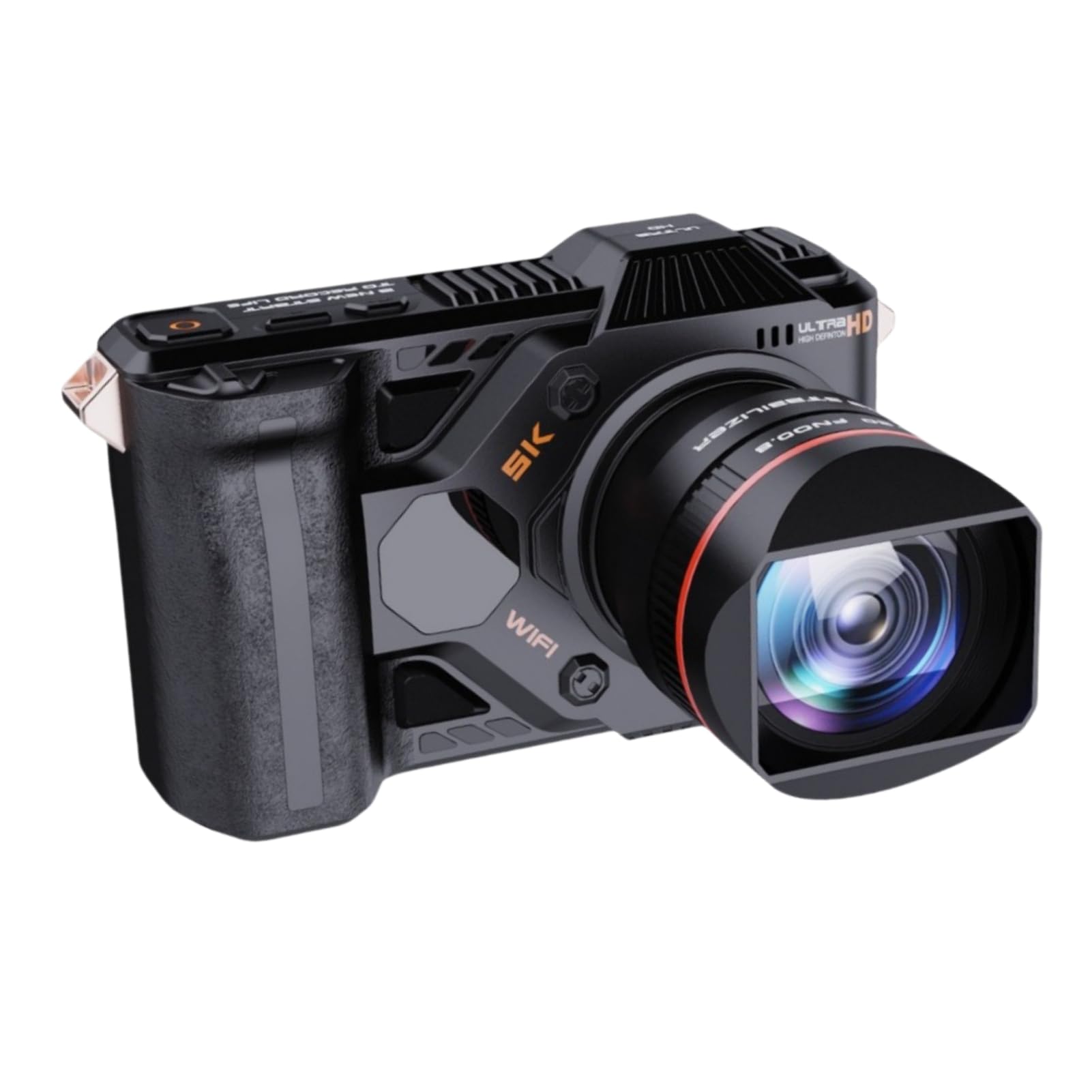 Aparat Cyfrowy 5K 50 MP, Kamera do Vlogowania 5G Wi-Fi z 4,0-calowym Ekranem IPS HD, 50X Zoom, Pełnokolorowy Noktowizor, Efekt Gwiezdnego Nieba, Zabezpieczenie Przed Wstrząsami