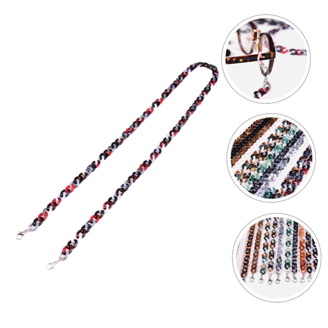 BESPORTBLE Catena Di Occhiali Multiplo Regolabile Occhiali Da Sole Catena Per Occhiali Da Donna Cordino Blu Occhiali Regolabili Cinghie Porta Occhiali Catene Acrilico