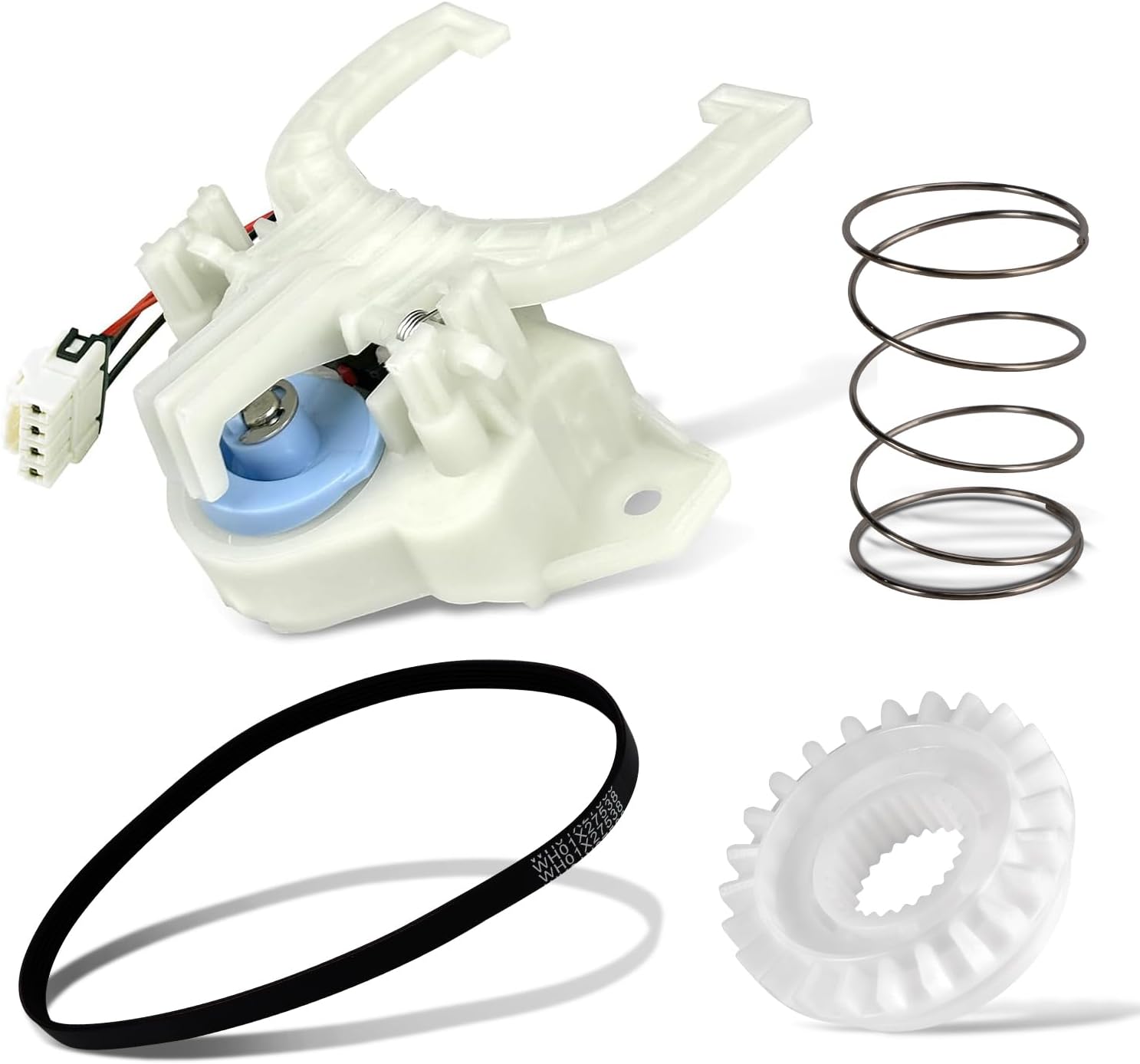 WH03X30517 Washer Shift Actuator With WH05X24185 Washing Machine Clutch, WH01X27538 Drive Belt, WH01X24434 Washer Spring Compatible with GE Hotpoint top load washing machines