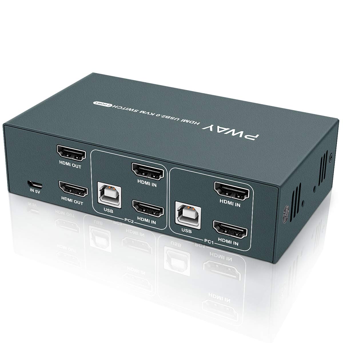 HDMI KVM Switch Dual Monitor 2 Port,USB 