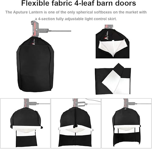 Miniatura 6 de Aputure Modificador de luz suave para farol, 26 pulgadas, ajuste rápido, plegable, luz espacial Aputure mejorada para 300D Mark II 120D 120T 120D