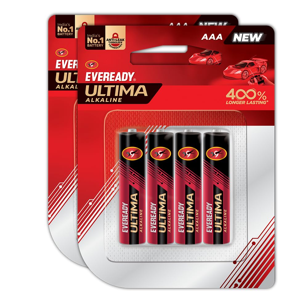 Eveready Ultima Alkaline AAA Battery | Pack of 8 | 1.5 Volt | 400% Long Lasting |Highly Durable & Leak Proof | Alkaline AAA Battery for Household and Office Devices-image-48