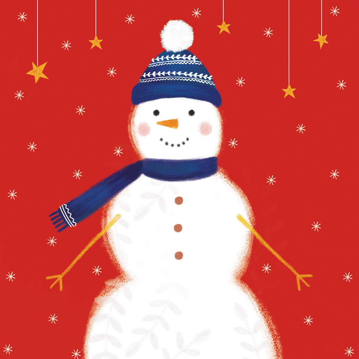 Pack of 8 Snowman in Hat & Scarf Mini Charity Christmas Cards Multiple Charities ASCX0298