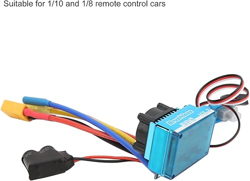 Miniatura 7 de ESC sin escobillas de 120 A, impermeable 2-4S, controlador de velocidad eléctrico programable ESC con aceleración de 9 niveles, enchufe XT60 a