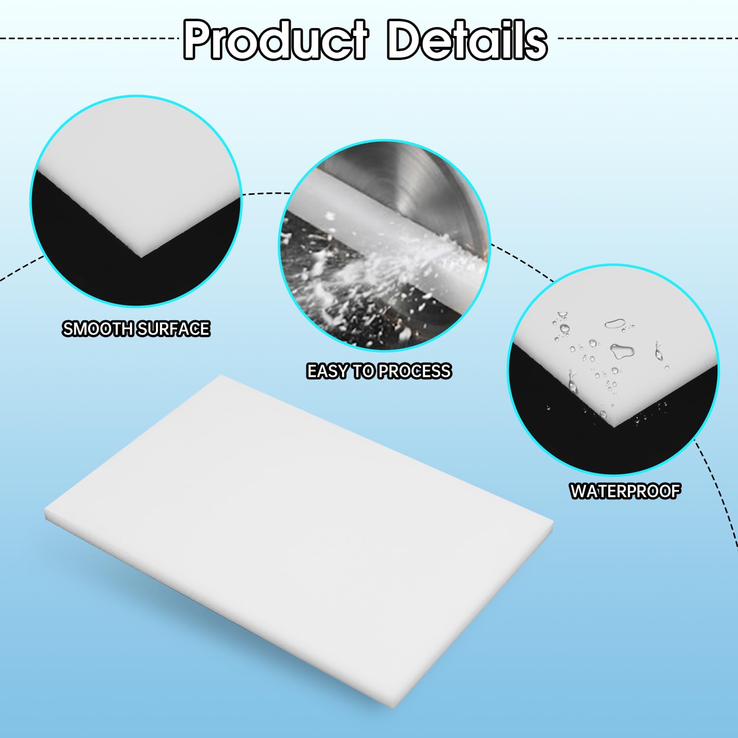 HDPE Sheet - 5/16" Thick Plastic Board -5