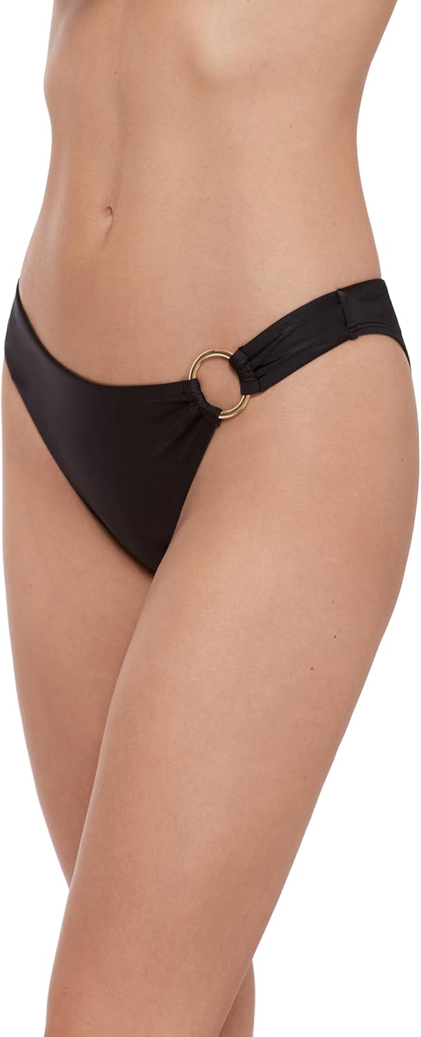 Steve Madden Women's Scoop Hipster Bikini Bottom with Cheeky Coverage