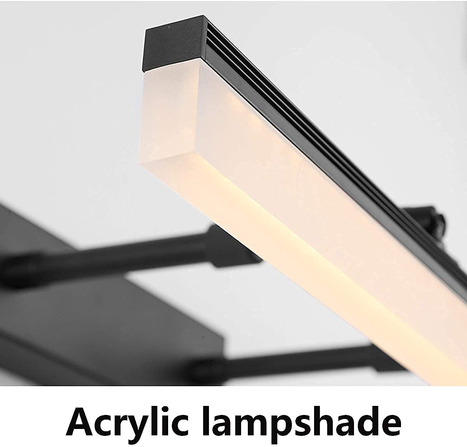 Lámpara de Espejo para baño, luz Regulable, Resistente al Agua, para Armario de baño, lámpara de Espejo Ajustable (Negra, 42 cm)