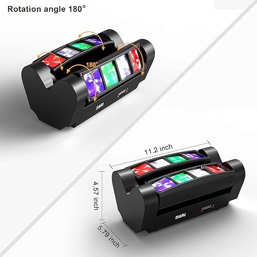 Miniatura 6 de Spider Moving Head DJ Light, 8 LED Beam Stage Lights RGBW, sonido activadoDMX-512 Control para fiesta, iglesia, evento, concierto club evento