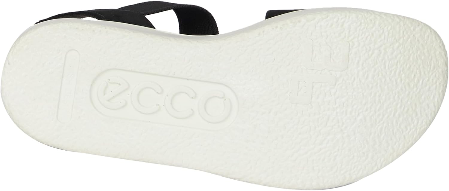 ECCO Women's Yuma Two Strap Sandal 8-8.5 Black Nubuck