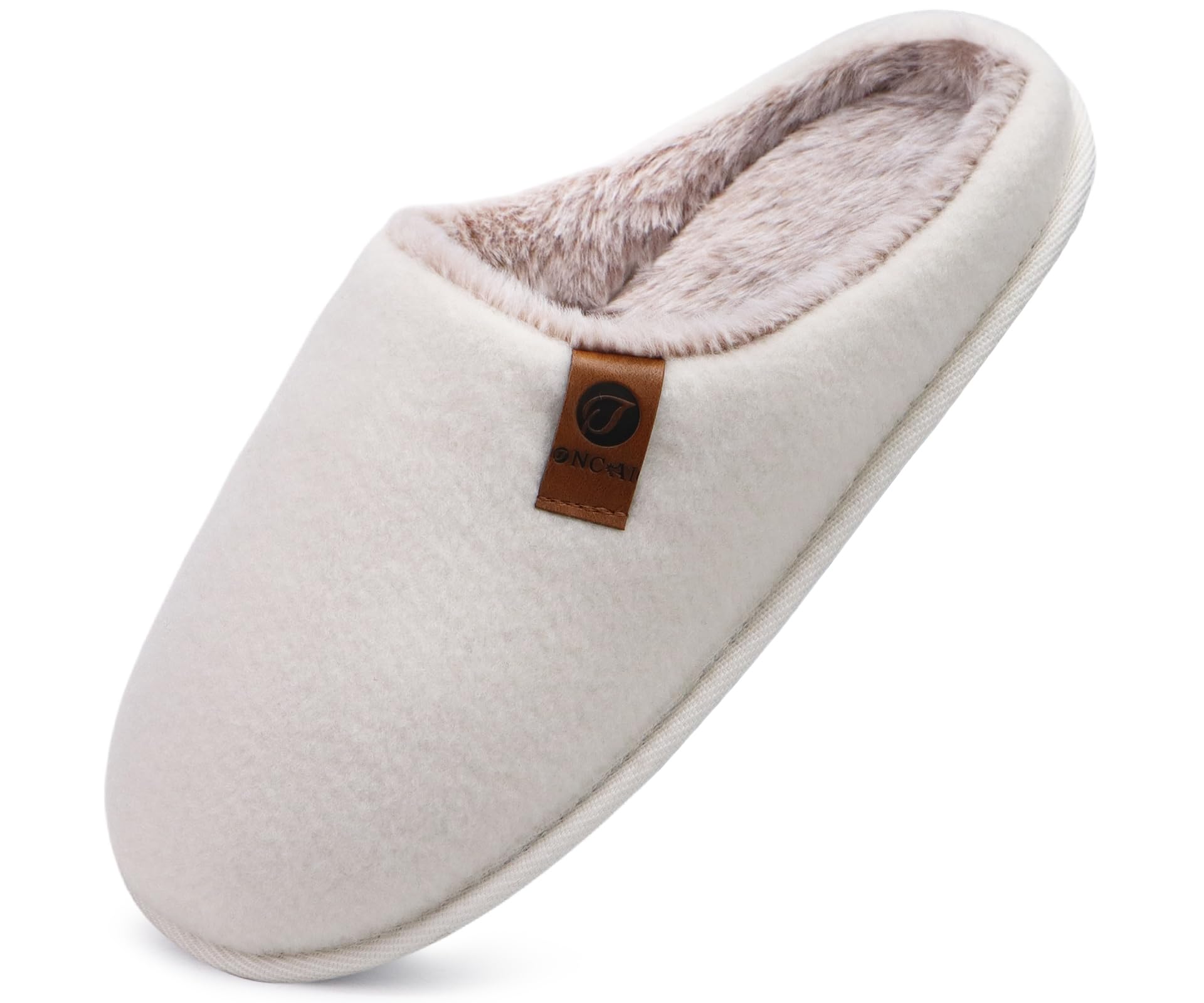 ONCAI Pantofole da Uomo Invernali, Comoda Memory Foam Calde Scarpe da Casa in Lana Con Suola Antiscivolo Taglia 40-49 EU
