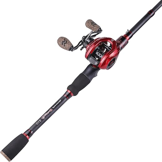 Sougayilang Baitcaster Combo Fishing Rod and Reel Combo, Ultra Light Baitcasting Fishing Reel for Travel Saltwater Freshwater and Beginner 5.9FT/6.9FT