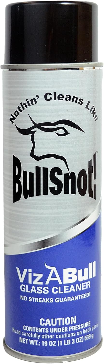 VizABull Glass Cleaner Foam Spray, Streak-Free for Car Windshield, Mirror, Window Cleaning – Heavy Duty for Auto Exterior – Ammonia-Free, No Drip, Quick Dry – 19 Fl Oz, 1 Can