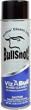 BullSnot! VizABull Glass Cleaner Foam Spray, Streak-Free for Car Windshield, Mirror, Window Cleaning - Heavy Duty for Auto Exterior - Ammonia-Free, No Drip, Quick Dry - 19 Fl Oz, 1 Can