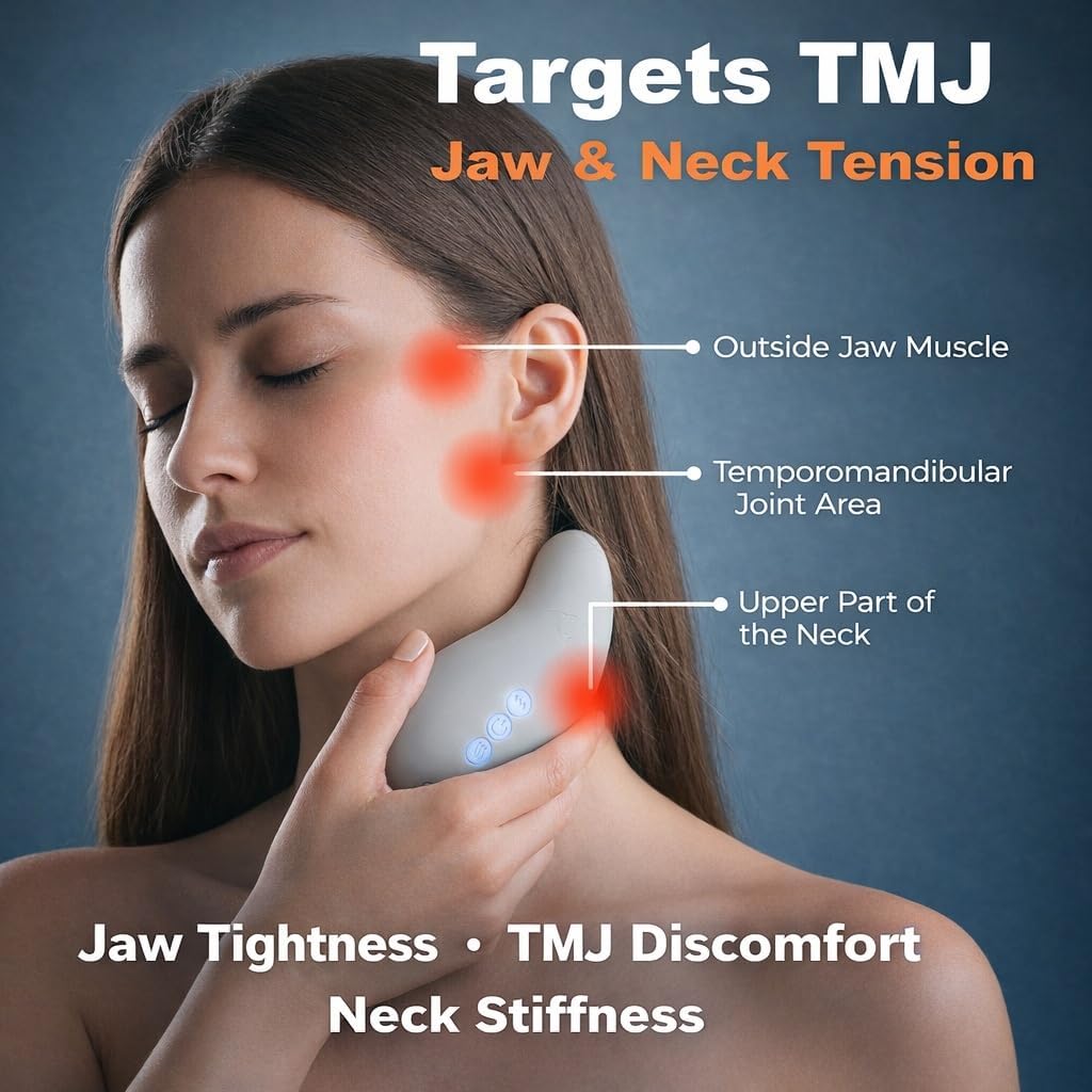 Yolo Mountain Therapeutic™ Premium TMJ Pain Relief Massager – Heated Jaw & Neck Massager with 10 Gentle Vibration Modes, Helps Relieve Jaw Pain, Tension & Headaches, Rechargeable & 100% Waterproof - Image 2