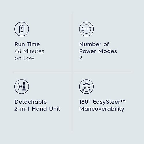 Vista 5 de Electrolux Ergorapido Cordless 2-in-1 Vacuum Cleaner with High Suction Power and 180° EasySteer Mobility, 48-Minute Run Time, 2 Power Modes, Satin