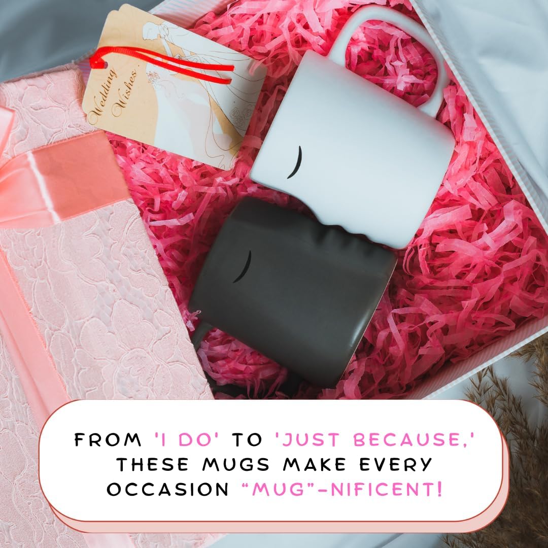 Occasionals Kissing Couple Mug Set, Wedding present for Couples, Engagement Gifts, Valentines Day, Cute Matching Couple Coffee Cups Bride and Groom Husband and Wife, His and Hers, Mr and Mrs - Image 7