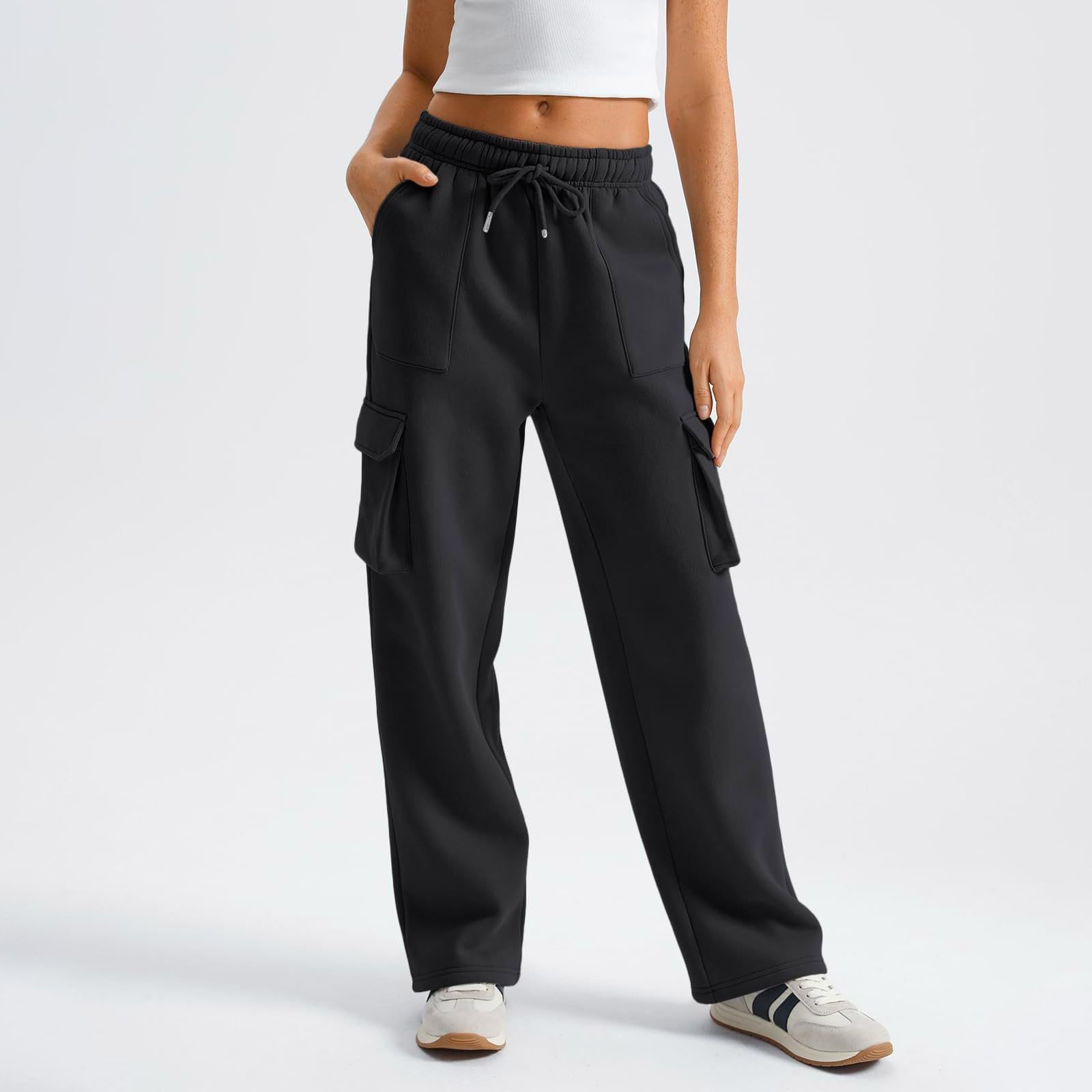 Pantalon De Jogging Femme Ample Pantalon Fluide Elastique Ample Pantalon Décontracté Baggy Pantalon De Running Femme Pantalon Danse Femme Pantalon Femme Taille Elastique Jogging été Femme