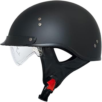 German Style Vintage Motorcycle Jet Helmet, DOT/ECE Approved Open Face Motorbike Helmet, Retro Half Helmet, with Sun Visor and Removable Inner, for Adult Men Women