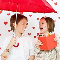 Vista 2 de Tarjetas del día de San Valentín para niños, 32 paquetes con marcadores de animales + tatuajes temporales + sobres, tarjetas de felicitación del día