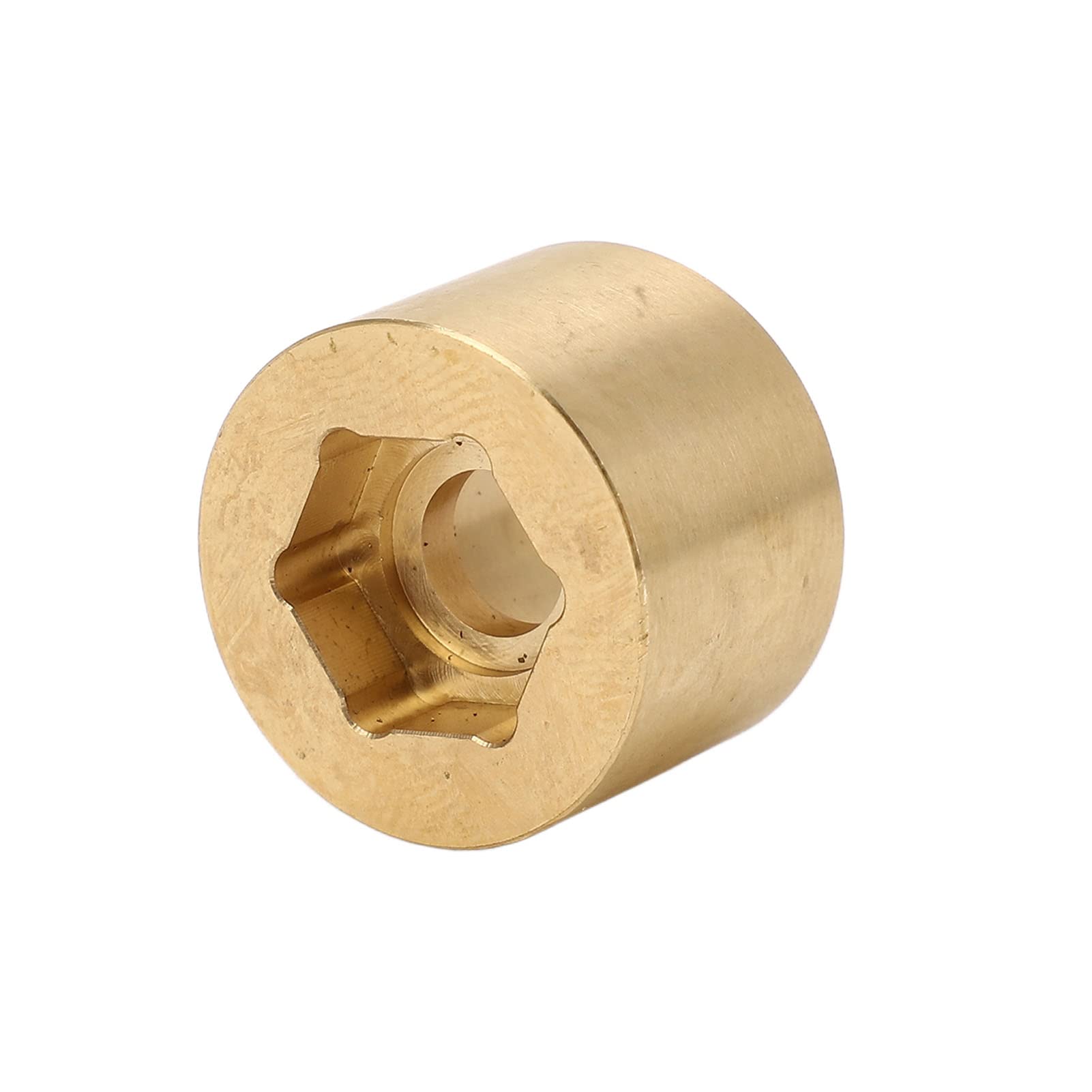 Pilipane Wheel Hex Hub Widen Brass Weight Wear Proof Adapter for 1.9in 2.2in Hub Stability Enhancer for Axial SCX10 Capra VS4 10 Gen8 RC Trailer Gold Brass Material 4Pcs (15mm) - Image 4