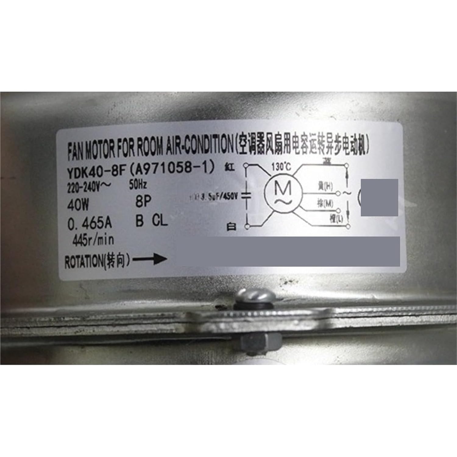 for Air Conditioner Indoor Unit Fan Motor YDK40-8F A971058-1 Conditioning Parts