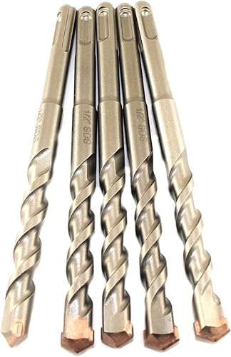 Miniatura 14 de SDS-Plus - Juego de 5 brocas de martillo giratorio (5/16 x 4 x 6 pulgadas) con punta de carburo para perforar hormigón, cemento, piedra, ladrillo