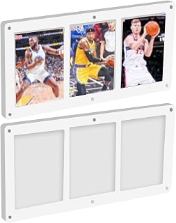 2Pack 35PT Trading Card Frame, Acrylic TCG Triple Cards Frames Card Display Case Magnetic Card Display One-Touch-Open Clear Card Stands for Standard Comic Sports Baseball Cards Display