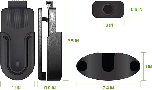 Miniatura 7 de Cellet Clip de cinturón giratorio universal para montaje de automóvil, soporte Go Pro, GPS, Walkie-Talkie compatible con Apple iPhones, Samsung