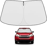 Vista 213 de Proadsy 2025 - Parasol para parabrisas actualizado con ajuste personalizado para Nissan Rogue 2014-2020, protector plegable de 4 capas