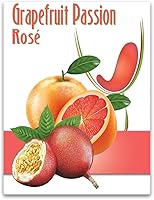 Vista 2 de Home Brew Etiquetas de vino rosado de pomelo pasión de Ohio