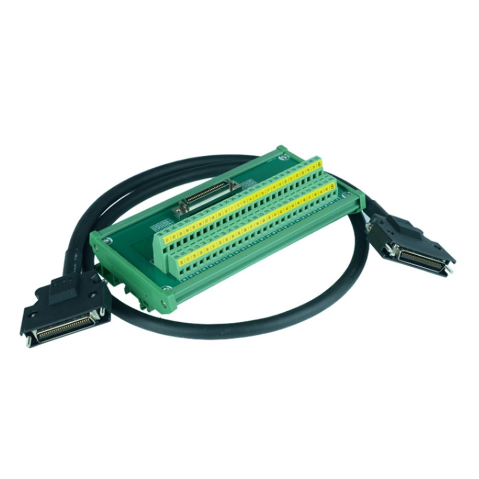SCSI50 50pin Guide Rail Terminal Board CN1 ASD-BM-50A Use for Delta A2/AB Servo Seriel Simens V90 (Color : Cable 50Pin 1M)