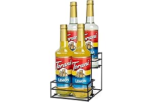 The Essential Coffee Cart Accessory: Coffee Syrup Rack (4 Bottle Capacity)