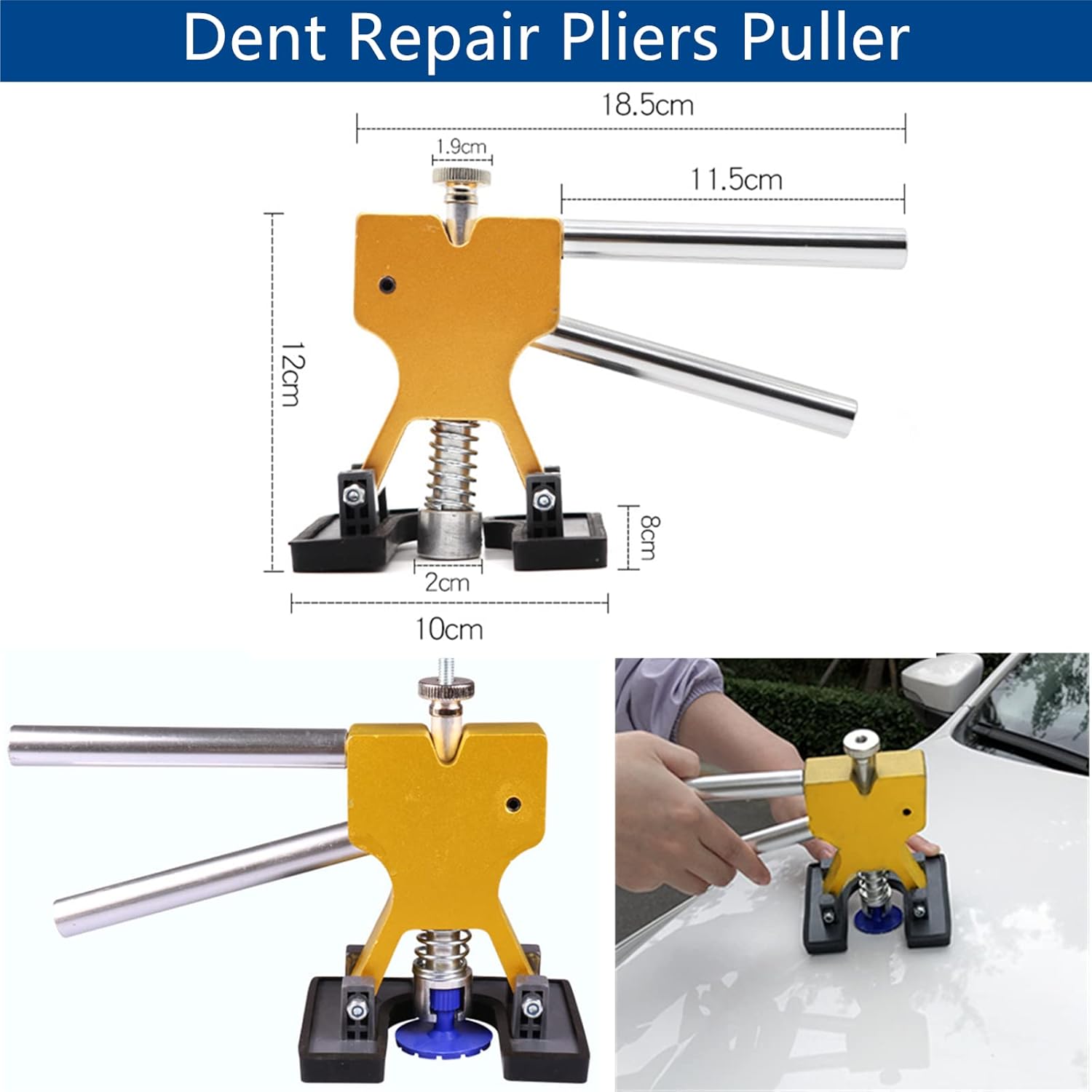 85PCS Auto Body Dent Puller Kit, Car Dent Removal Repair Tool Kit with Dent Puller, Suction Cup, Slide Hammer T Bar for Dent Removal