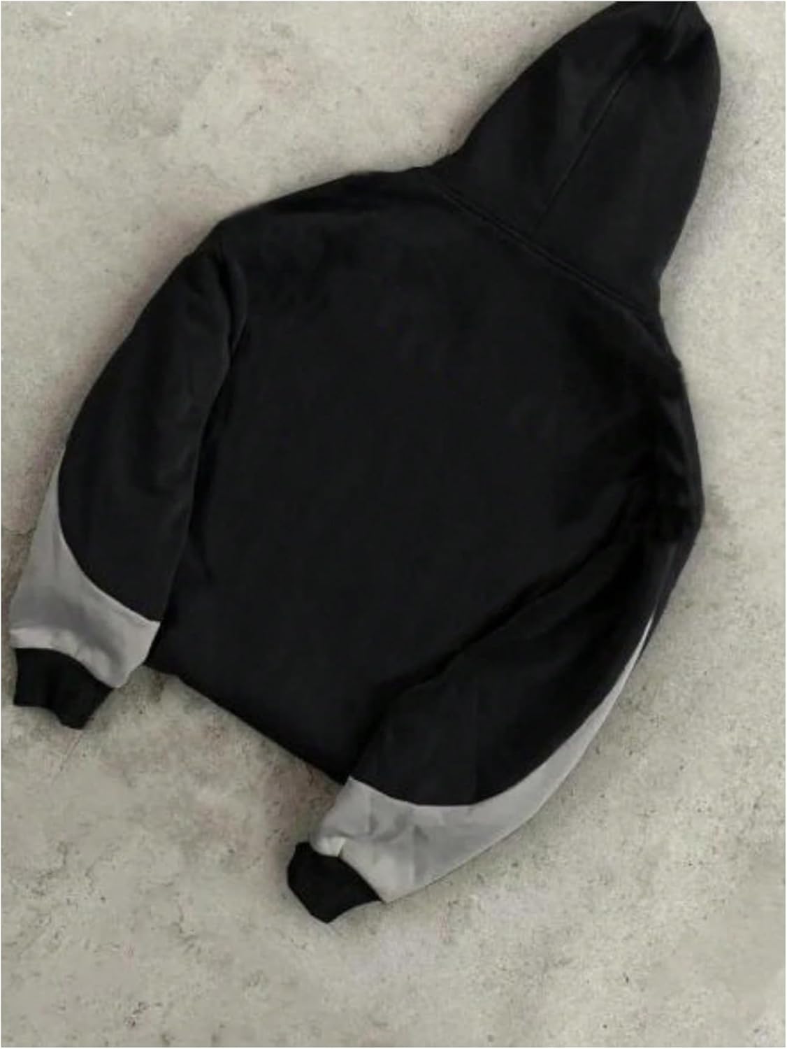 Men's Oversized Zip Up Hoodie Color Block Long Sleeve Hooded Sweatshirts Retro Jacket Streetwear - Image 2