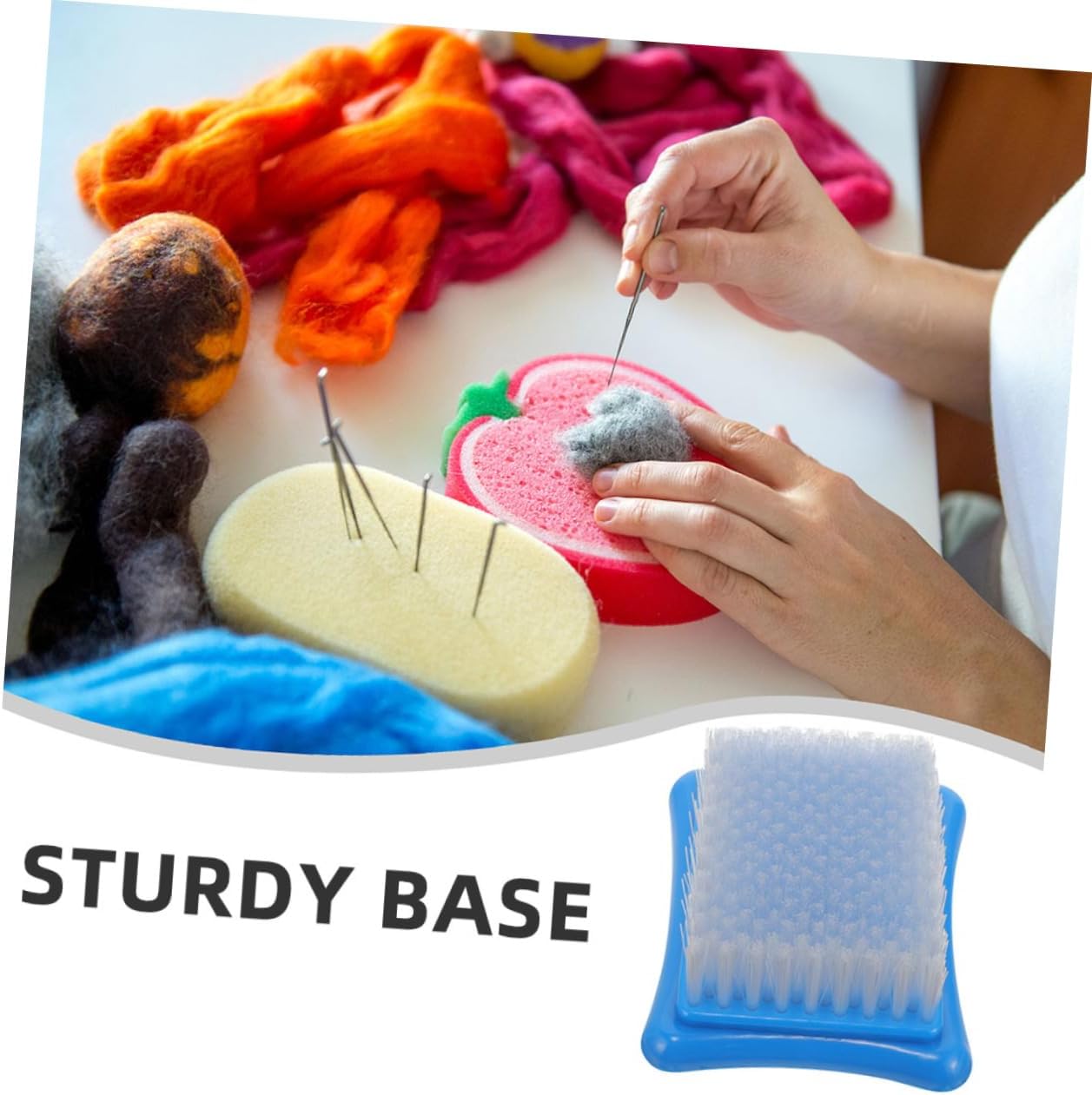 Hohopeti Wool Carder Brush for Felting Kit Hand Felting Brush DIY Sewing Carder Tool Workbench