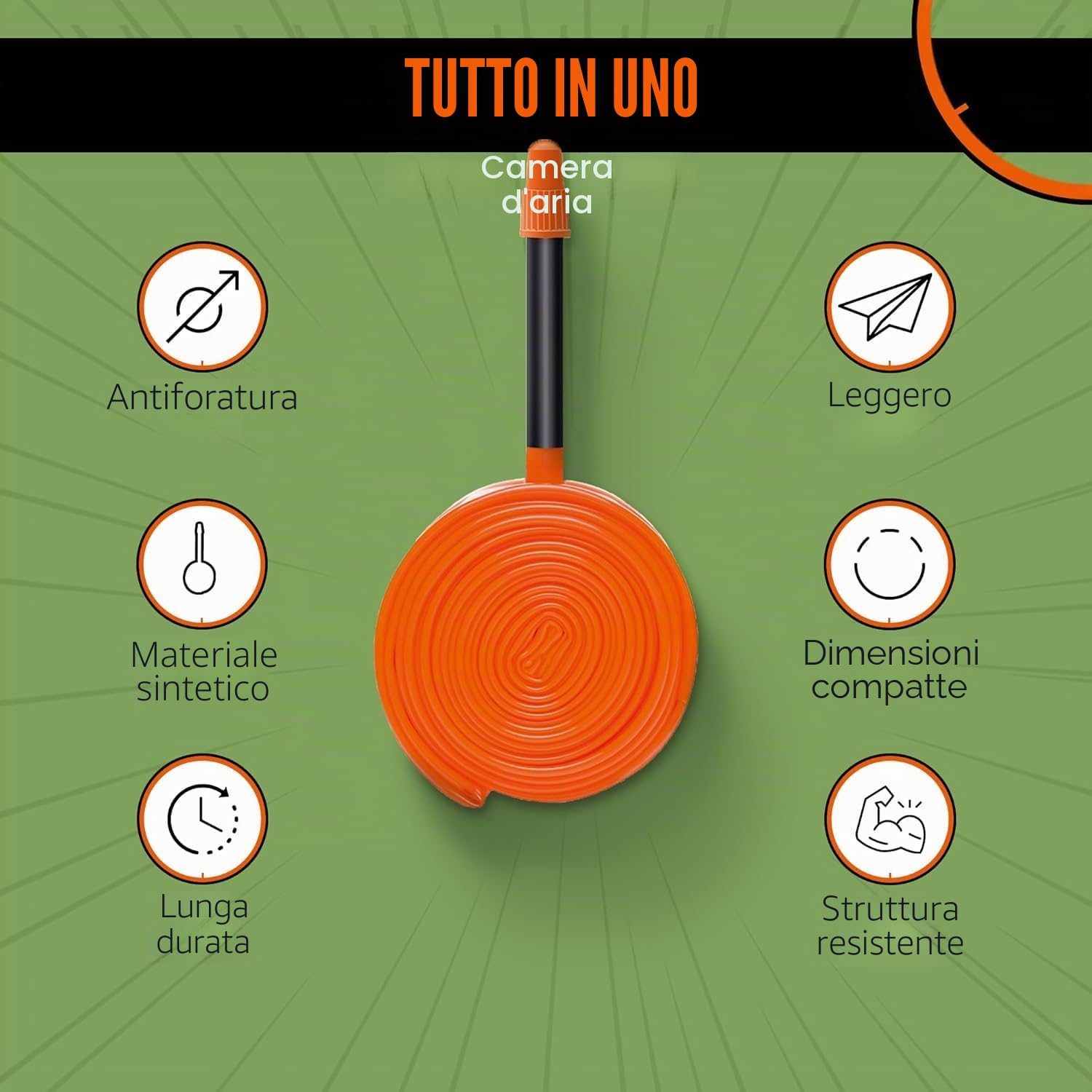 Tubolito Tubo-CX/Gravel - Camera d'aria in TPU 700C x 32-50 mm, confezione da 2, valvola Presta nera da 60 mm, leggera, resistente e compatta, doppia resistenza in butile, compatibilità con cerchioni