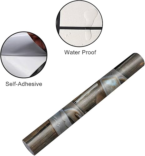 Miniatura 10 de Juego de envolturas de vinilo autoadhesivas 3D para nevera, mural para puerta abovedada, removible para nevera, despegar y pegar, cubierta de puerta