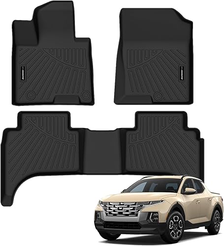 Miniatura 26 de Auxko Alfombrillas para todo tipo de clima, aptas para Hyundai Palisade 7 y 8 asientos 2020-2024 2025, juego de accesorios de goma de elastómero