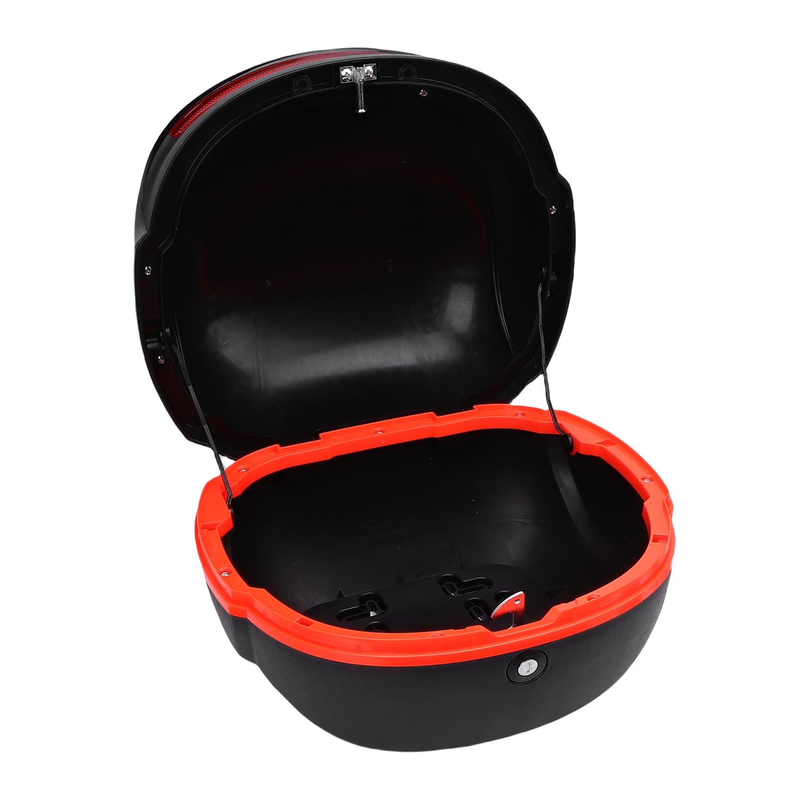 Aramox Bauletto per Moto Bauletto per Scooter per Scooter 35L ABS con Serratura Impermeabile con Schienale con Striscia Riflettente per (BLACK)