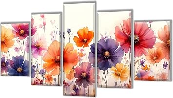 5 Pack Diamond Painting Kits Plant Flowers Large Diamond Painting Kits for Adults, Crystal Rhinestone Gems Arts and Crafts, DIY Full Drill Embroidery Paintings, Home Wall Decor 150x90cm/60x36in q-2777