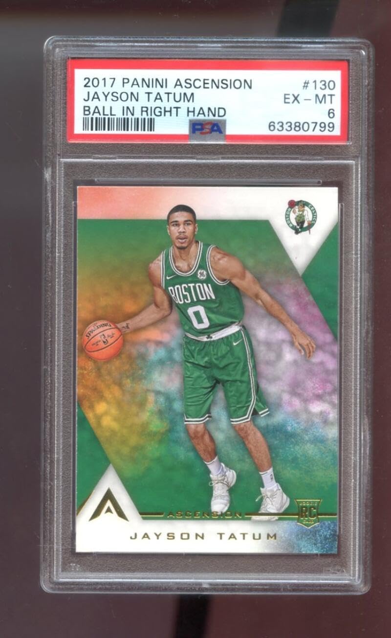 2017-18 Panini Ascension Ball In Right Hand #130 Jayson Tatum ROOKIE RC PSA 6 Graded Basketball Card NBA Jason 17-18 Boston Celtics 2017-2018