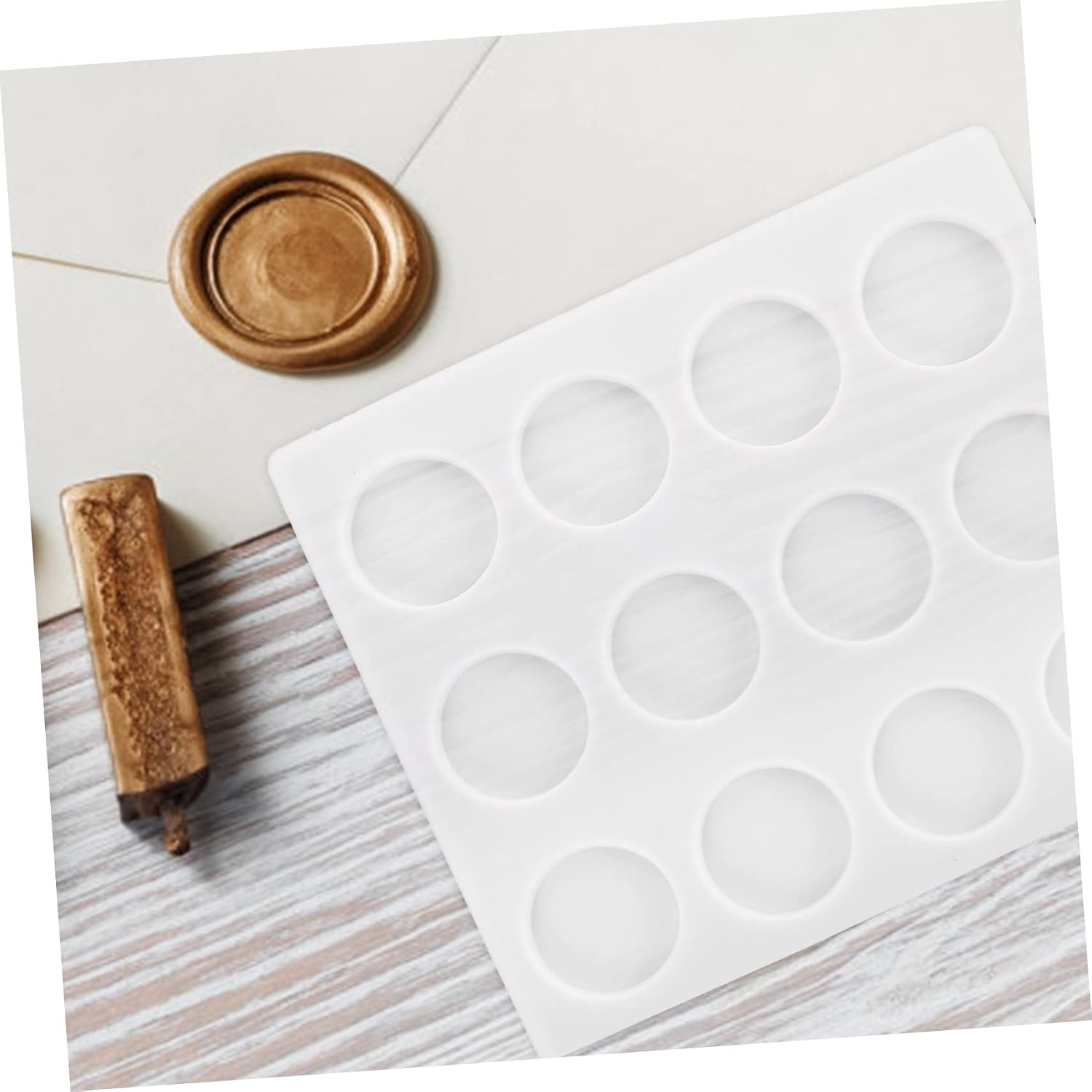 Wax Seal Stamp Mold 12-Cavity Fire Paint Seal Silicone DIY Manual Letter Sealer