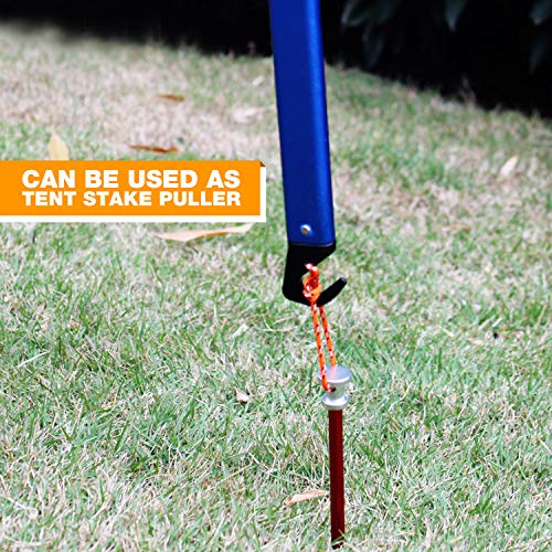 REDCAMP Aluminum Camping Hammer with Hook, 12" Lightweight Multi-Functional Tent Stake Hammer, Portable Camp Stake Mallet, Blue - Image 2