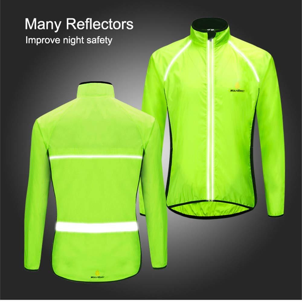 WOSAWE Herren Fahrradjacke Winddichte wasserdichte MTB Mountainbike Jacket Für Radfahren, Joggen & Wandern